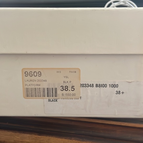 Yves Saint Laurent YSL Pump Vitello Vernice Black Size 38.5 EU / 8 US - Picture 6 of 6